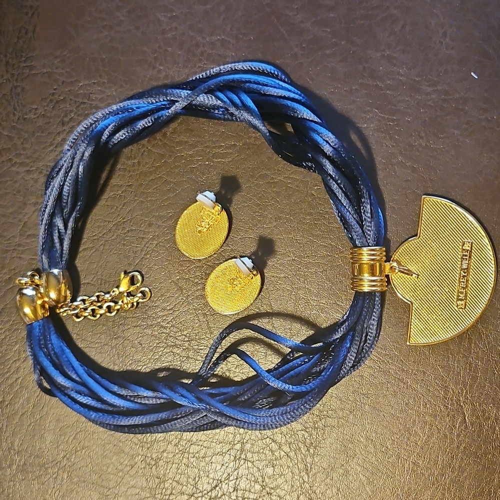Set by M.Frey Wien Necklace, Ring and Earrings, Enamel Jewellery, Vintage - Picture 3 of 11
